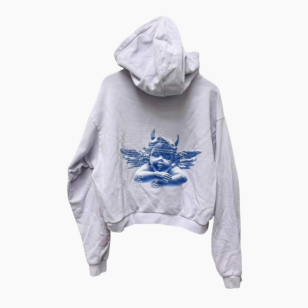 Boys Lie I Hope You Lilac Hoodie Purple Cropped Graphic Cherub Sweatshirt OSO